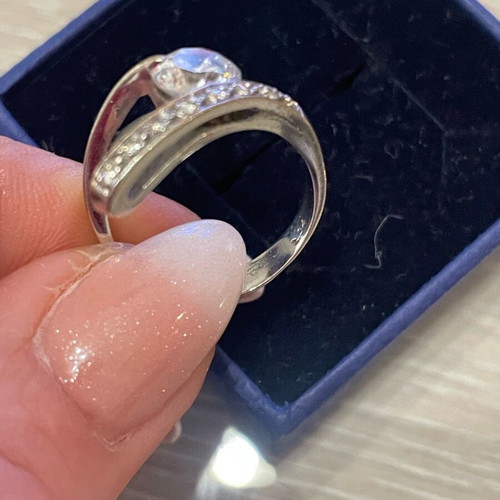 White gold 585 ring used, size 57