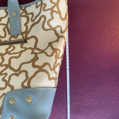Tous tote bag like new, beige and blue shoulder bag