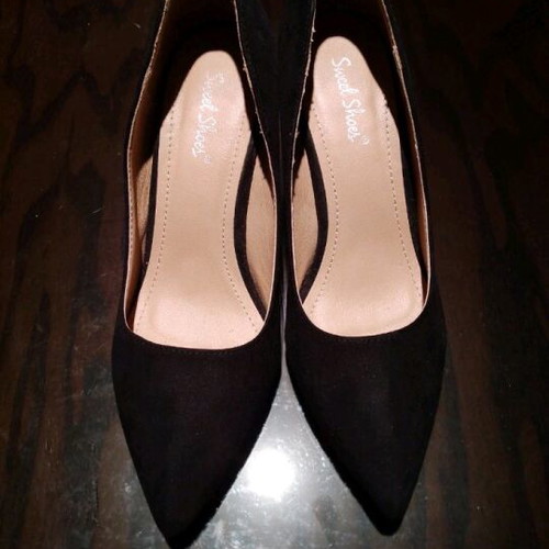 Women’s suede black pumps No36 new