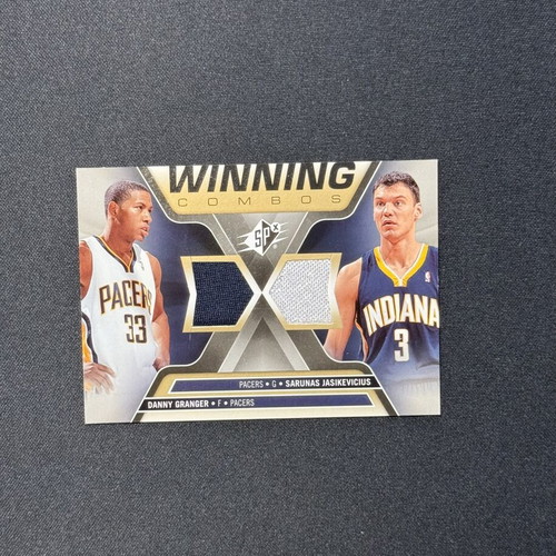 SPx 2006-07 Winning Combos Dual Jersey Memorabilia Card Sarunas Jasikevicius & Danny Granger like new