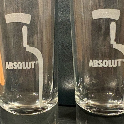 Absolut collectible shot glasses like new, 10.5 cm height