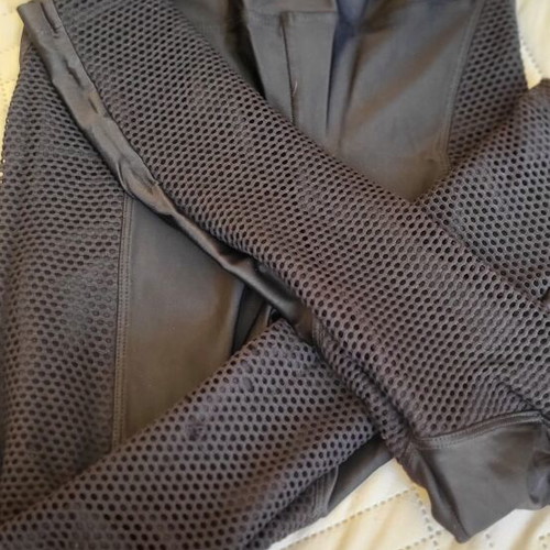 Women's tracksuit set top and leggings, cotton and lycra, size S 38, black and orange
