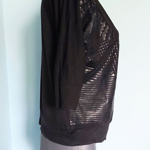Okay by S'Oliver women's blouse with leather prints