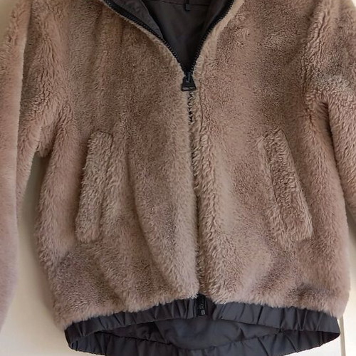 Zara fur coat for girls beige like new, size 140 cm
