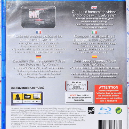 Eyecreate game for PlayStation 3 mint, photo-video