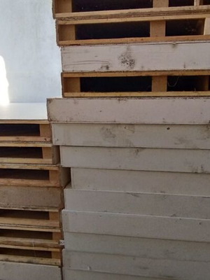 Novopan panels used, 24 pieces 1.80m x 1.5m x 16cm