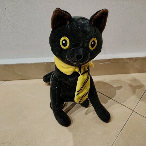 Denis Daily Sir Meows A Lot 12" black cat plush with necktie like new