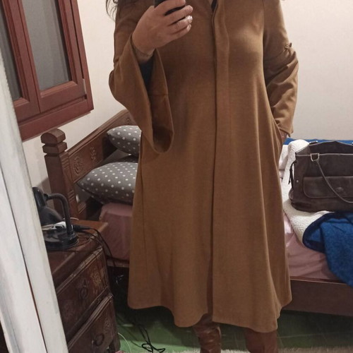 Vintage long coat brown like new, size 44 (L/XL)