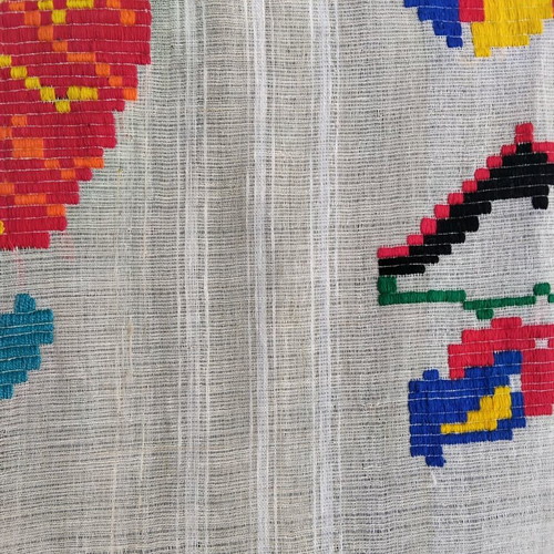 Authentic handmade loom woven textile 4.5 meters like new, antique '50s-'60s