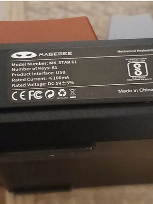 MageGee MK-Star 61 Mechanical Keyboard used with blue lighting