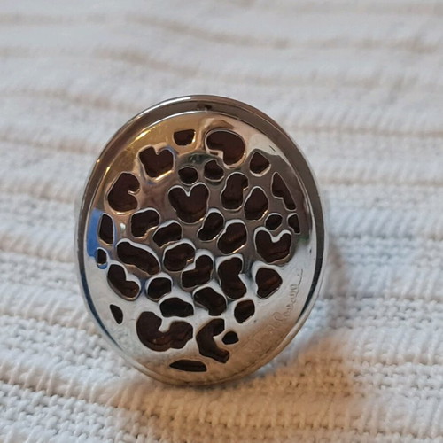 Just Cavalli ring like new, silver with pink gold interior