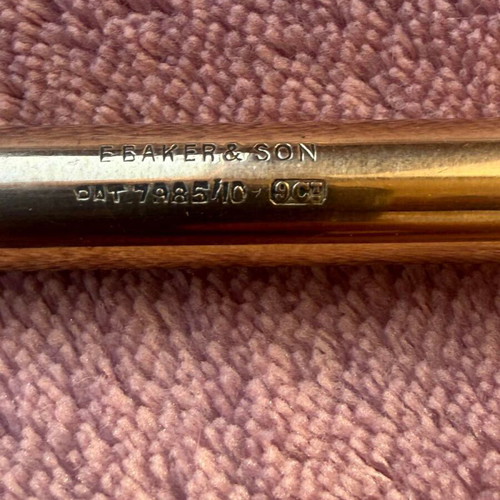 Gold pencil 375 9K 1930 England, used, 22.3 g