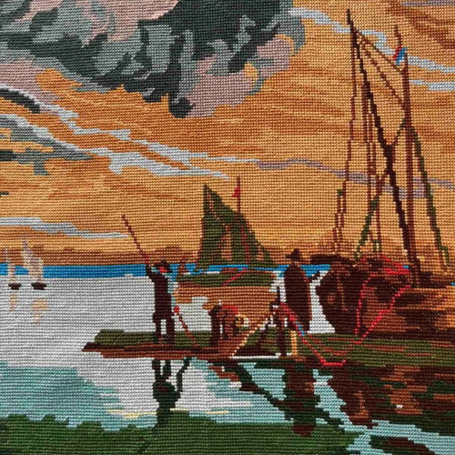 Handmade textile painting frame