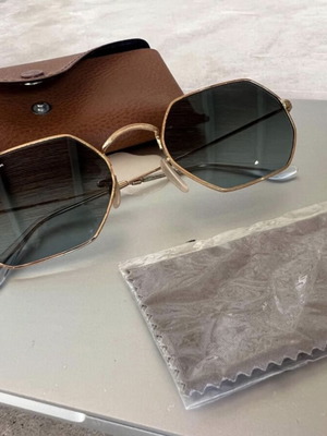 Ray Ban Octagonal sunglasses used, gold