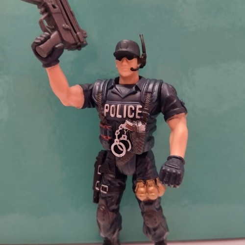 Police Force vs Bad Guys Chap Mei figure used with accessories