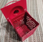 Metal lantern, red