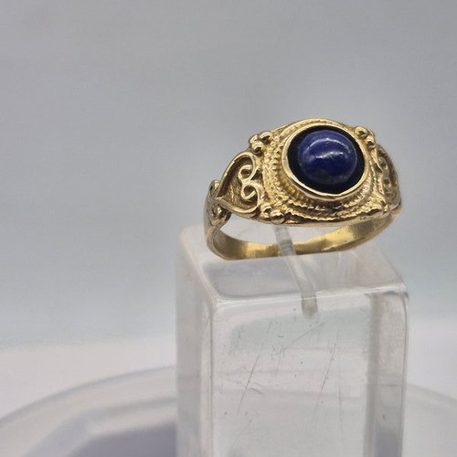 Lapis Lazuli Brass Adjustable Ring new, handmade gemstone jewelry