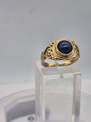 Lapis Lazuli Brass Adjustable Ring new, handmade gemstone jewelry