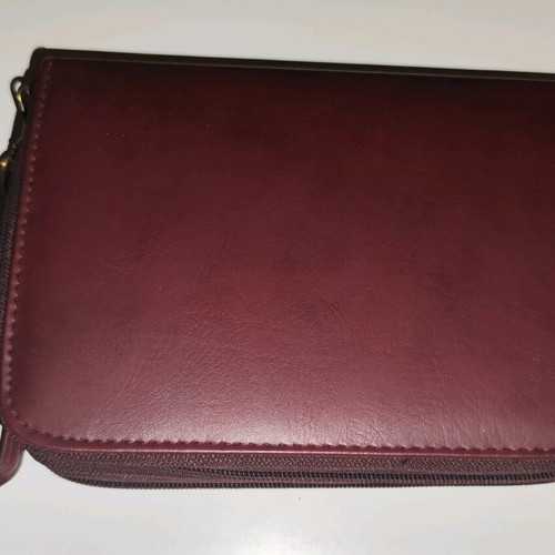 Leather personal organiser brown vintage new