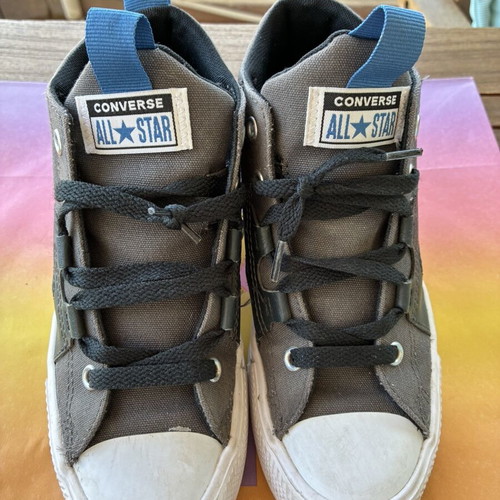Converse All Star kids sneakers size 34, grey white blue