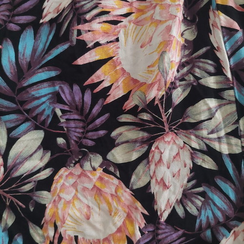 H&M jumpsuit shorts like new, tropical print, size S