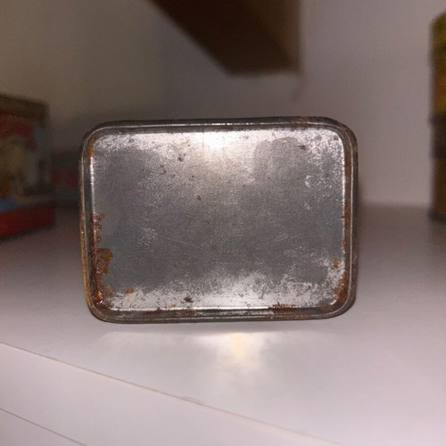 Loumides tin box used, rare Greek coffee packaging