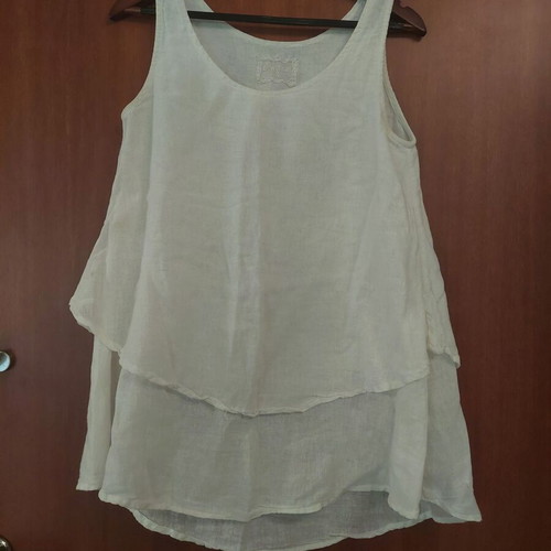 Linen blouse like new, white, size L