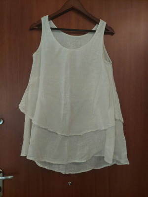 Linen blouse like new, white, size L