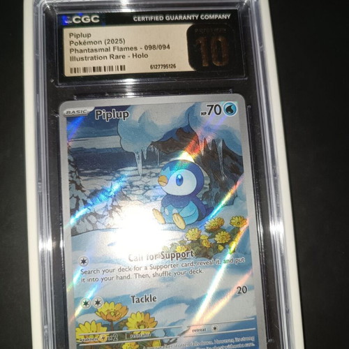 Piplup Illustration Rare Holo CGC 10 Pokémon card