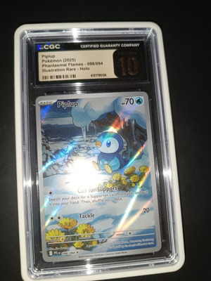 Piplup Illustration Rare Holo CGC 10 Pokémon card