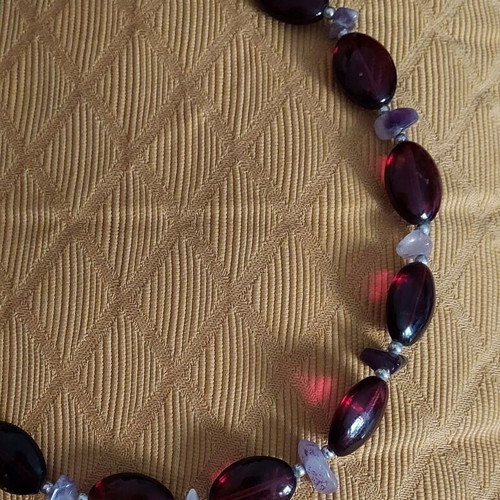 Amethyst necklace like new, maximum length 55cm
