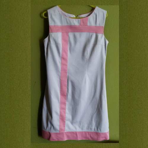 Summer dress like new, size M, pink and gray