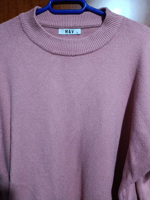 Knitted blouse used, pink XL