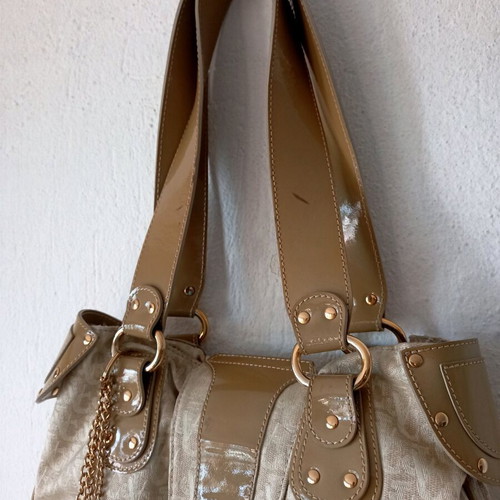 Versace Jeans Couture shoulder bag used, beige and gold