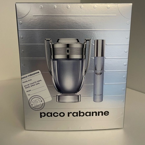 Paco Rabanne Invictus Eau De Toilette Gift Set 100ml + 20ml like new