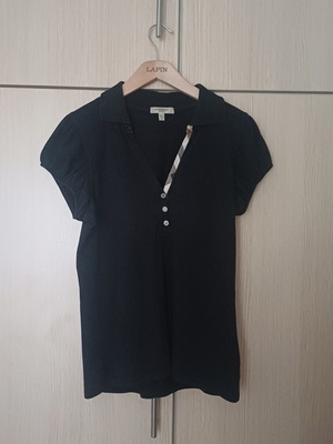 Burberry polo μπλούζα μέγεθος S σαν καινούργιο, μαύρο
