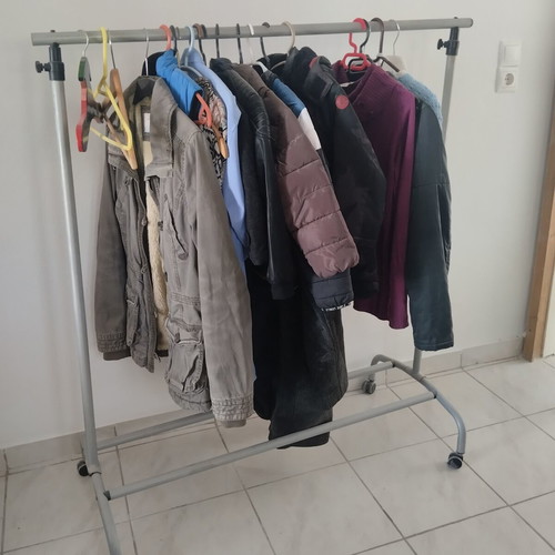 IKEA wheeled clothes rack