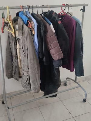 IKEA wheeled clothes rack