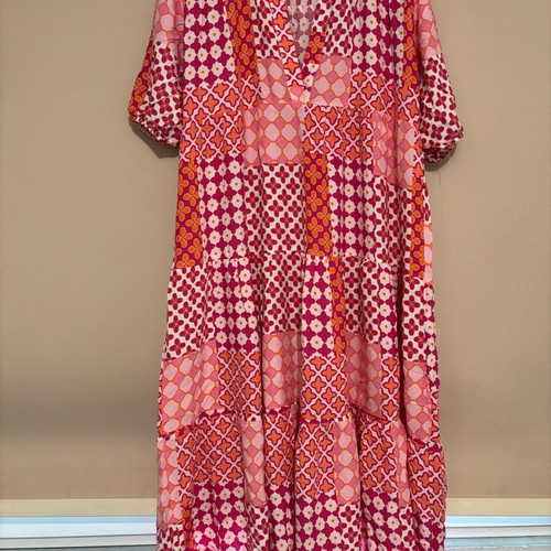 Trendyol dress airy viscose size 38 like new, white and pink