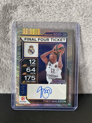 Theo Maledon 2025-26 Panini Contenders Euroleague Final Four Ticket Auto like new