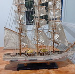 Handmade wooden ship model, 0.50m height