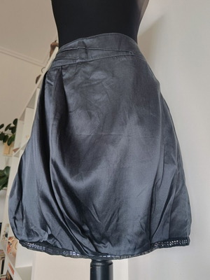 Chattawak silk and cotton skirt like new, gray, size L