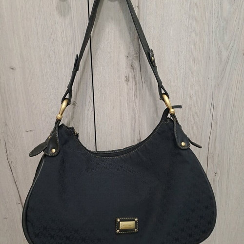 Coccinelle black bag like new, leather and fabric