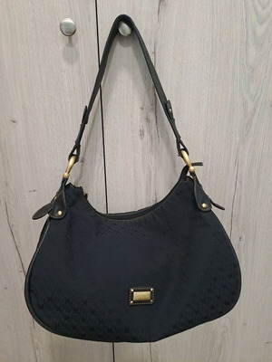 Coccinelle black bag like new, leather and fabric