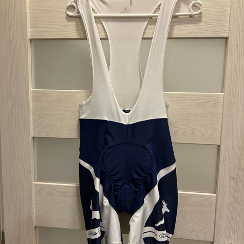 Men's short cycling bib shorts Wild Zeit size M like new, white and blue