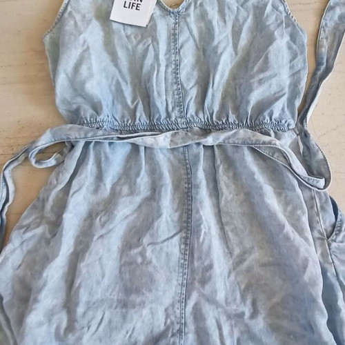 Bershka jumpsuit size L new turquoise with tags