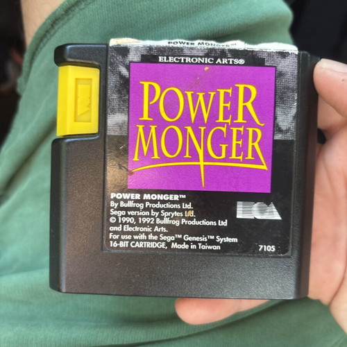 Power Monger Sega Mega Drive Genesis cartridge used, original EA
