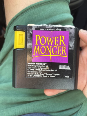 Power Monger Sega Mega Drive Genesis cartridge used, original EA