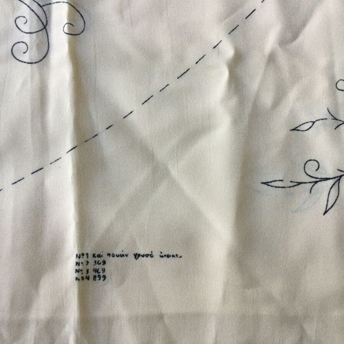 Vintage stamped large embroidery tablecloth like new, 174 x 182 cm