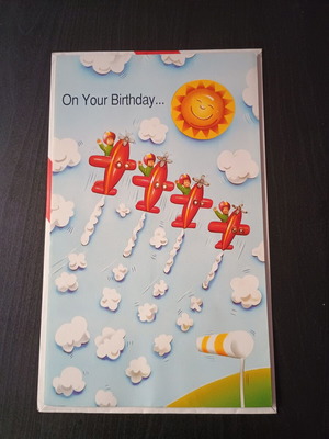 Τρισδιάστατη κάρτα ευχετήρια Happy Birthday με φάκελο